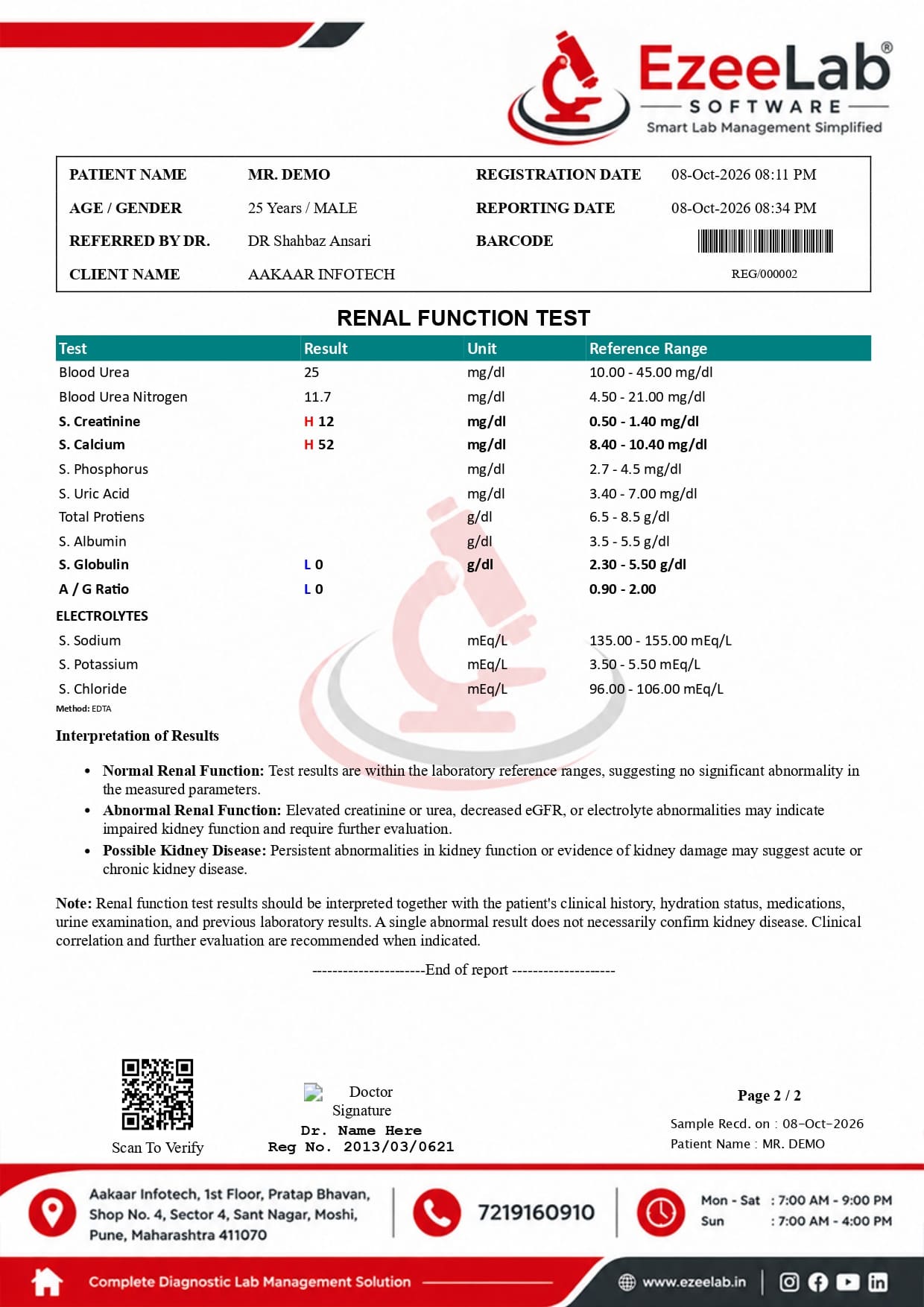 Sample laboratory report preview