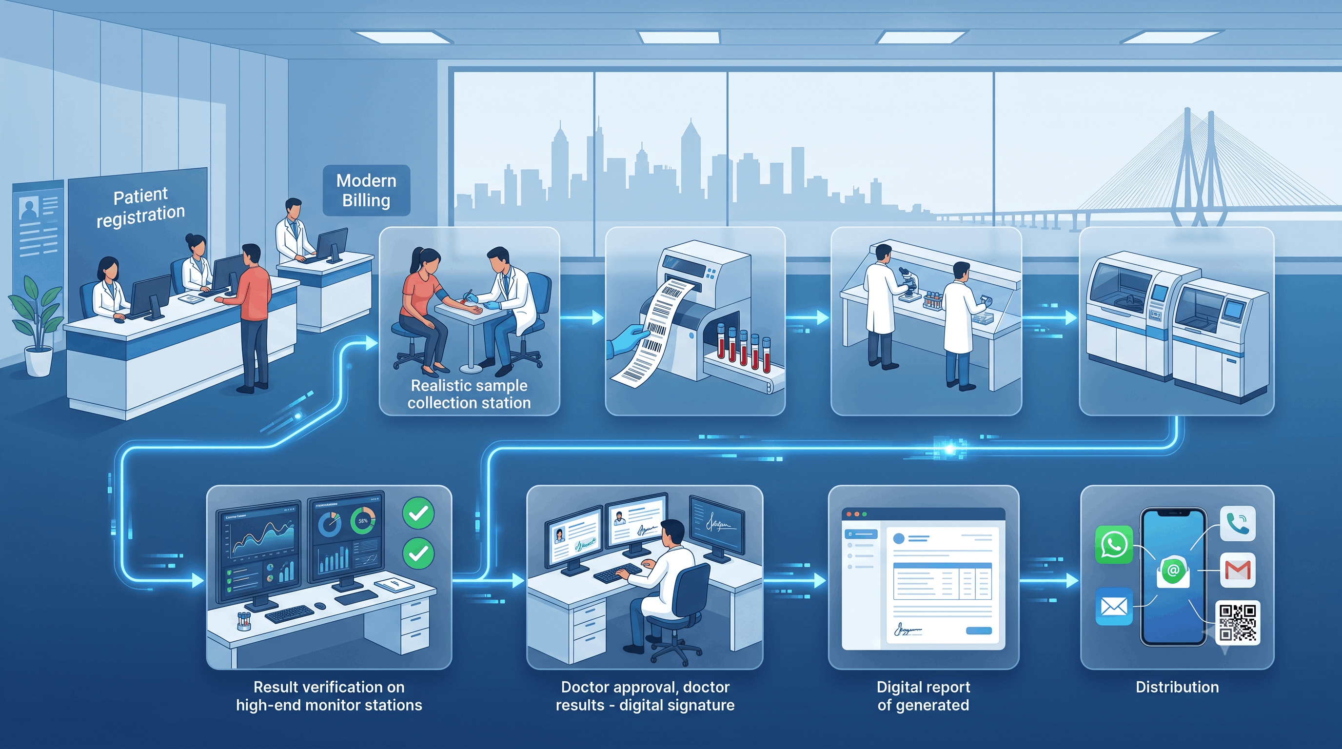 Complete pathology laboratory workflow software